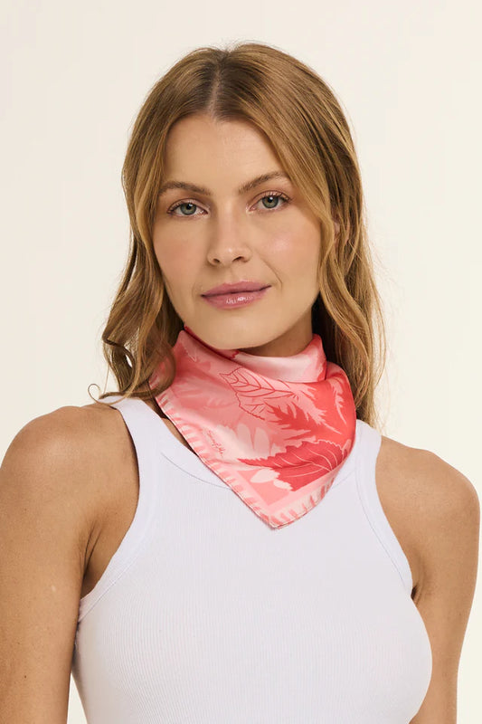 Lenço Intensidade rosa em cetim de poliéster | 40x40cm